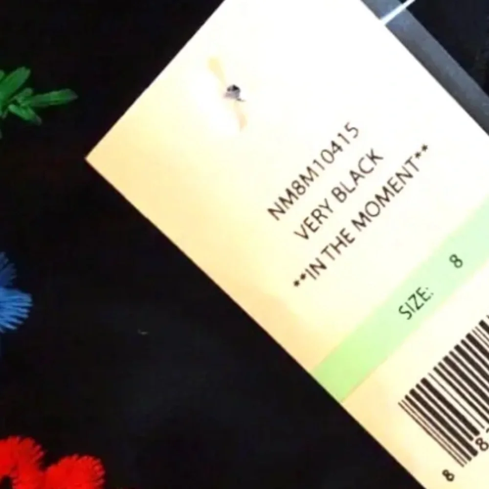 Nanette Lepore Embroidered Midi Dress 8 Black Bold Embroidery Special Occasion - Picture 8 of 11